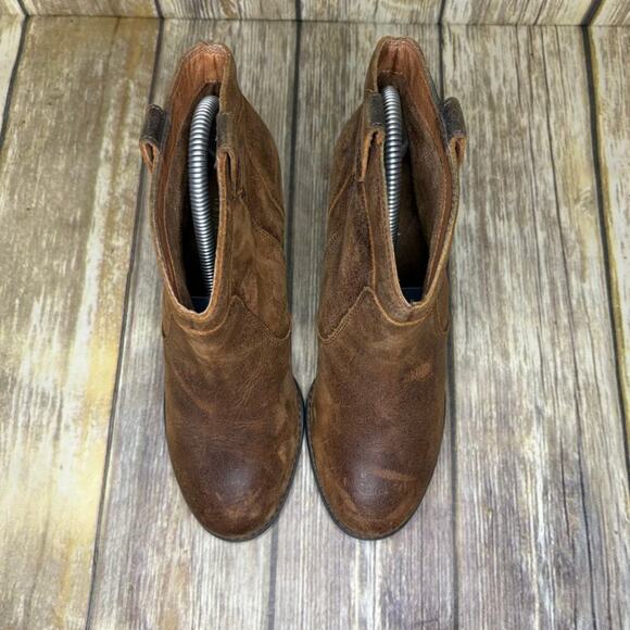 Clarks Brown Leather Western Cowgirl Boho Hippie Ankle Booties Womens Sz 7.5 - Picture 6 of 8